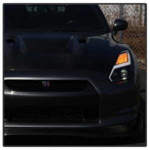 Nissan GTR 09-14 Projector Headlights - Black - Image 10