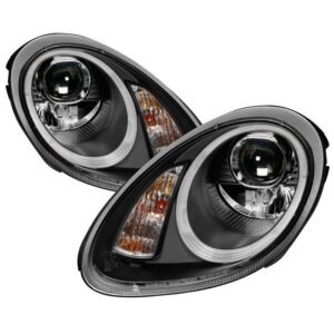 Porsche Cayman / Boxster 987 05-08 Projector Headlights LED - Black - Image 1