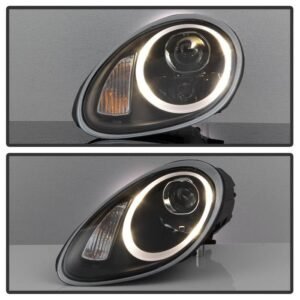 Porsche Cayman / Boxster 987 05-08 Projector Headlights - Black - Image 9