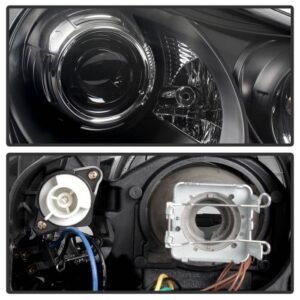 Porsche Cayenne 03-06 Projector Headlights LED - Black - Image 3