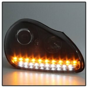 Porsche Cayenne 03-06 Projector Headlights LED - Black - Image 6