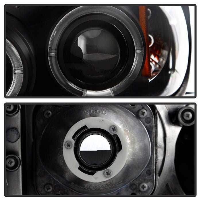 Pontiac Grand AM 99-05 Projector Headlights -  Black
