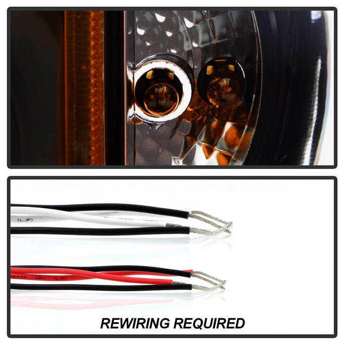 Pontiac Grand AM 99-05 Projector Headlights -  Black