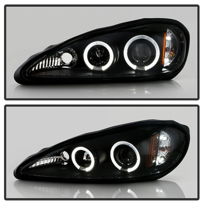 Pontiac Grand AM 99-05 Projector Headlights -  Black