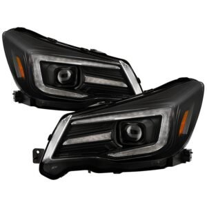Subaru Forester 2014-2016 Halogen Model Only Headlights - Black - Image 1