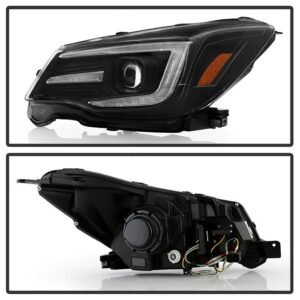 Subaru Forester 2014-2016 Halogen Model Only Headlights - Black - Image 2