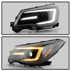 Subaru Forester 2014-2016 Halogen Model Only Headlights - Black - Image 8