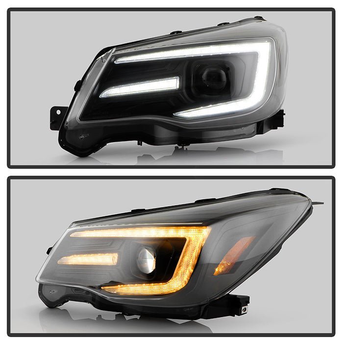 Subaru Forester 2014-2016 Halogen Model Only Headlights - Black