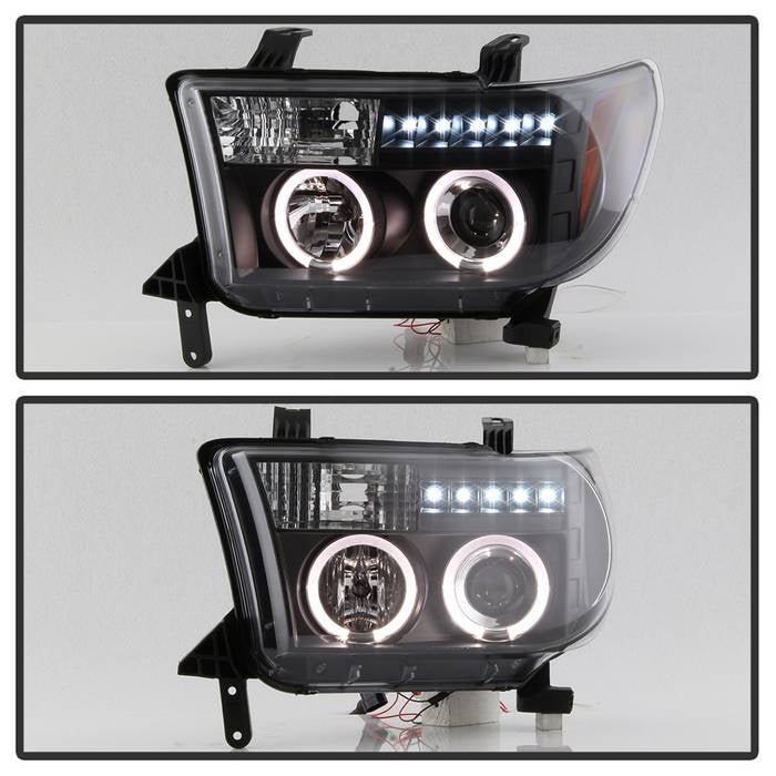 Toyota Tundra 07-13 / Toyota Sequoia 08-13 Projector Headlights  - Black