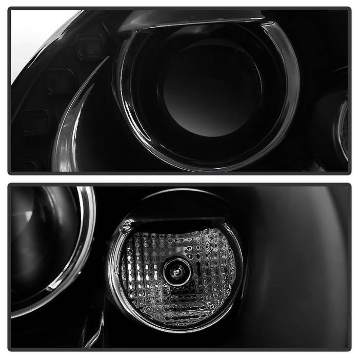 Volkswagen Beetle 06-10 Projector Headlights - DRL LED - Black
