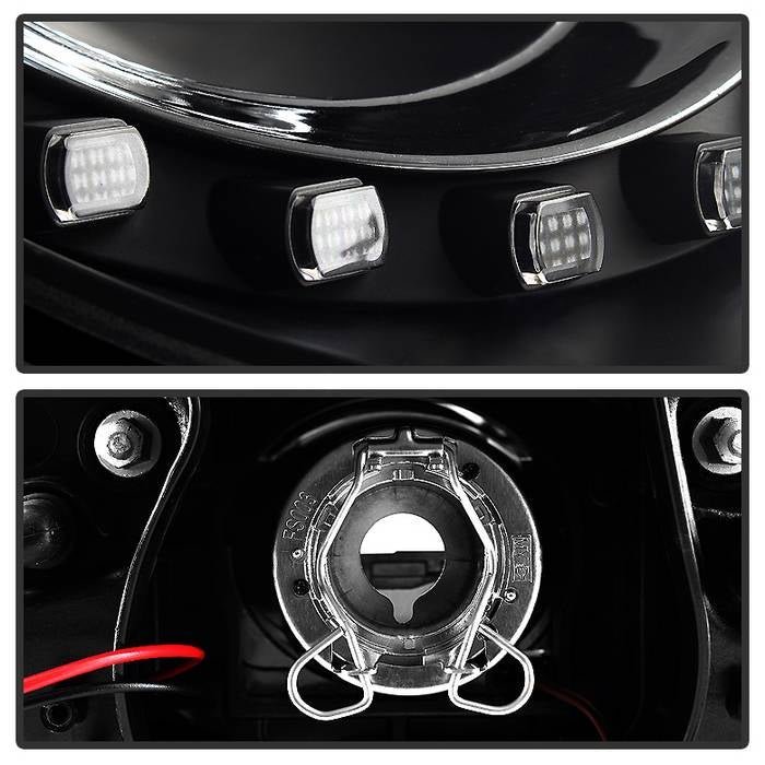 Volkswagen Beetle 06-10 Projector Headlights - DRL LED - Black