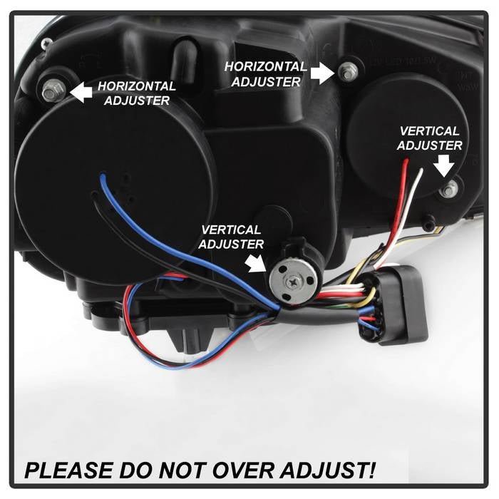 Volkswagen GTI 06-09 / Jetta 06-09 / Rabbit 06-09 Projector Headlights - Halogen Model Only - Black