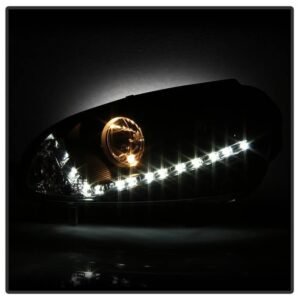 Volkswagen GTI 06-09 / Jetta 06-09 / Rabbit 06-09 Projector Headlights - Halogen Model Only - Black - Image 6