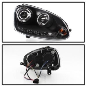 Volkswagen GTI 06-09 / Jetta 06-09 / Rabbit 06-09 Projector Headlights  -Black - Image 2