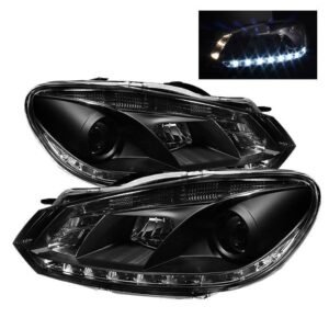 Volkswagen Golf / GTI 10-13 Projector Headlights - Black - Image 1