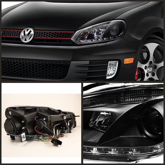 Volkswagen Golf / GTI 10-13 Projector Headlights - Black