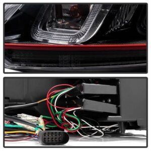 Volkswagen Golf / GTI 10-13 Version 3 Projector Headlights - Black - Image 3