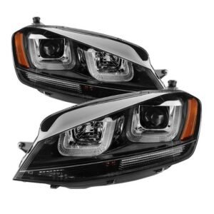 Volkswagen Golf VII 14-19  Projector Headlights  Black - Image 1