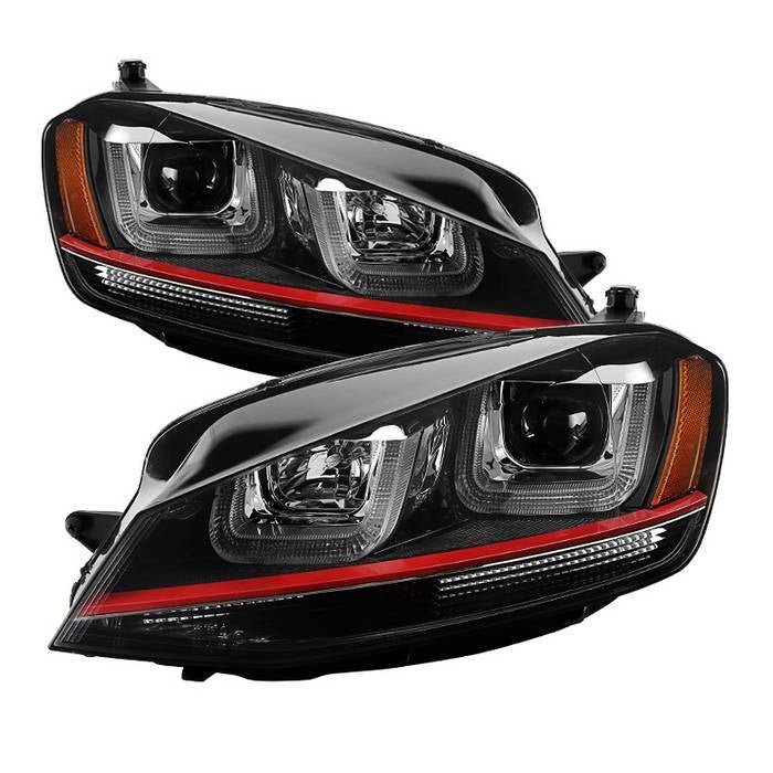 Volkswagen Golf VII 14-19  Projector Headlights  Black