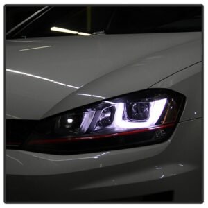 Volkswagen Golf VII 14-19  Projector Headlights  Black - Image 10