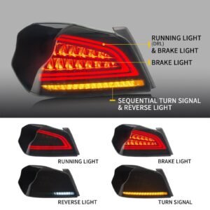 15-21 Subaru WRX & WRX STI 1th Gen(VA) Vland LED Tail Lights With Sequential Turn Signal - Image 4