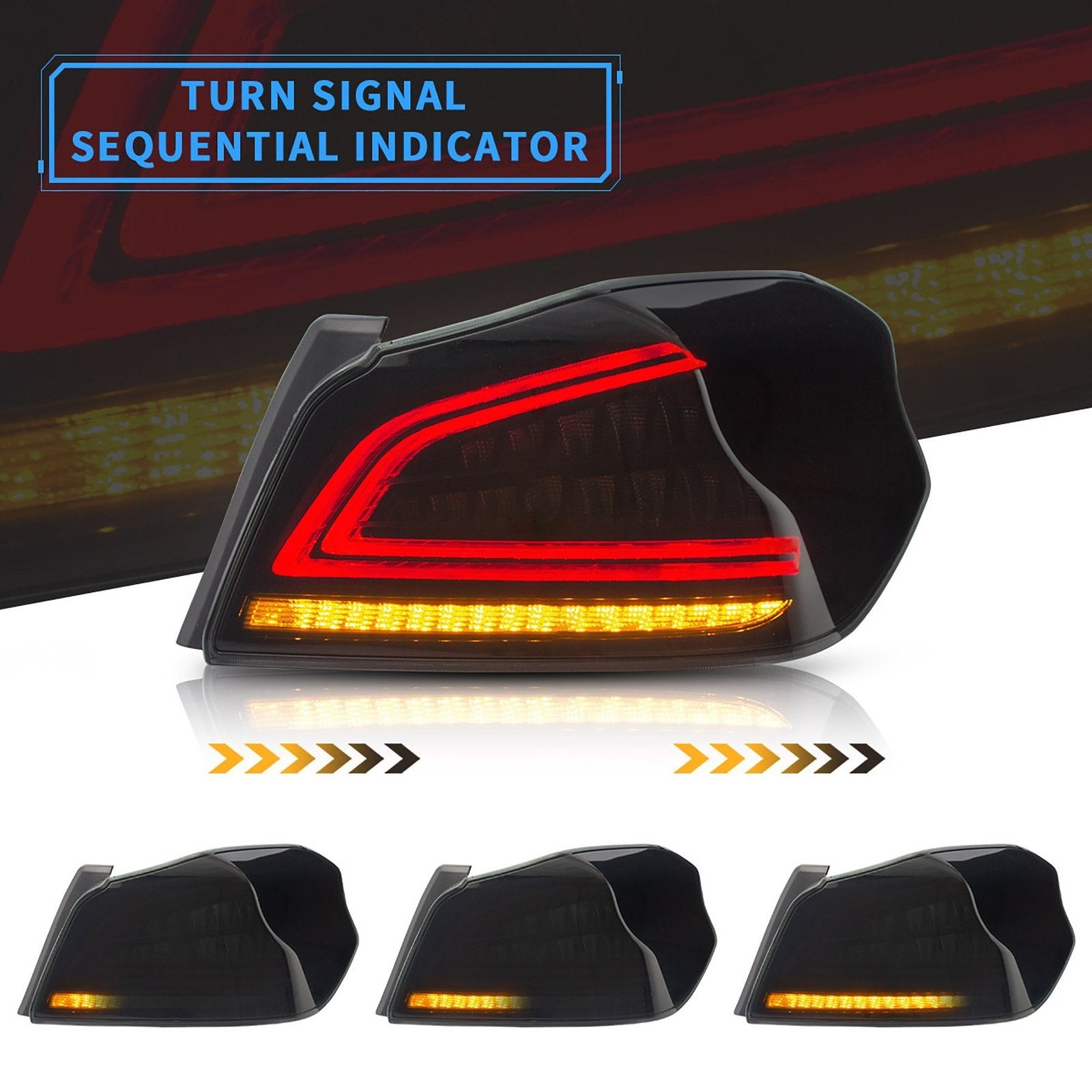 15-21 Subaru WRX & WRX STI 1th Gen(VA) Vland LED Tail Lights With Sequential Turn Signal - Image 5
