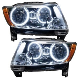 Oracle Lighting 2011-2013 Jeep Grand Cherokee Pre-assembled SMD Halo Headlights - Non Hid - Chrome - Image 6