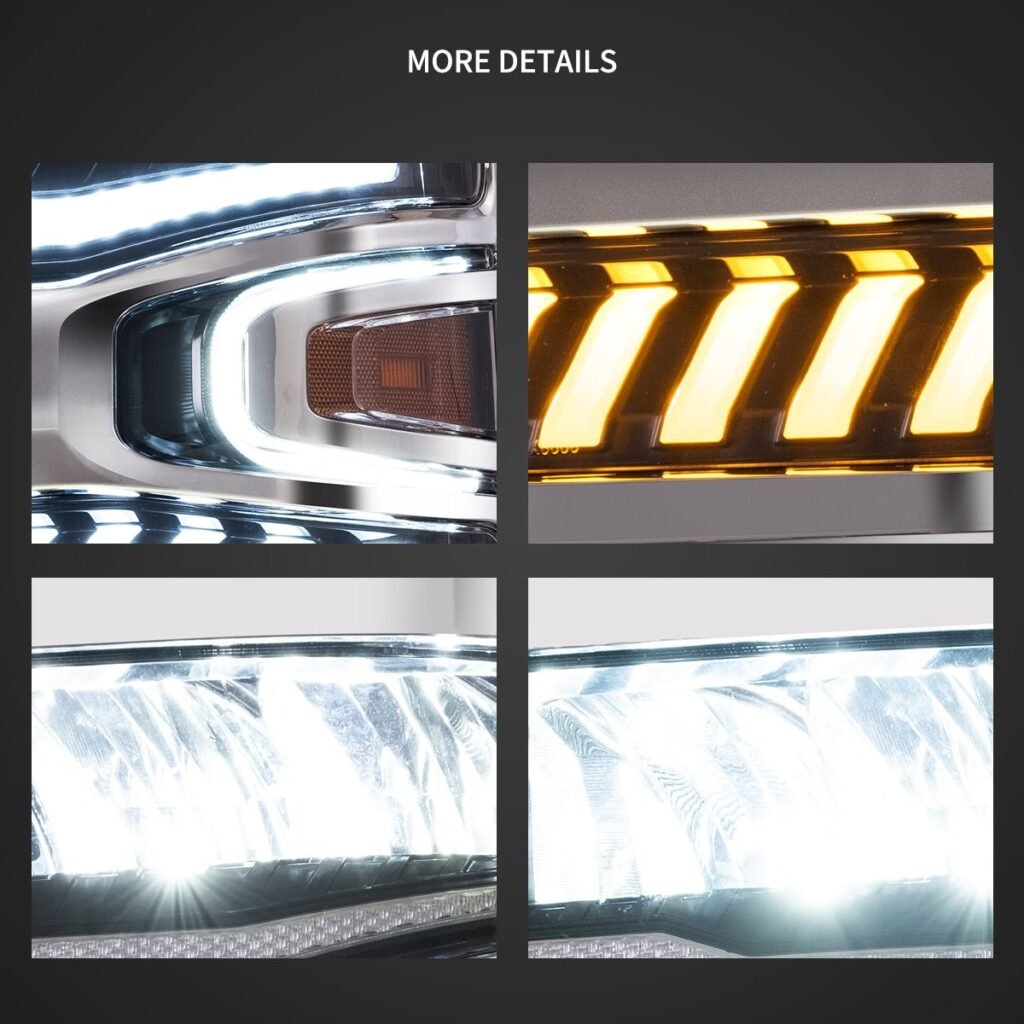 16-18 Chevrolet Silverado 1500 4th Gen Facelift Vland LED Reflection Bowl Headlights Chrome