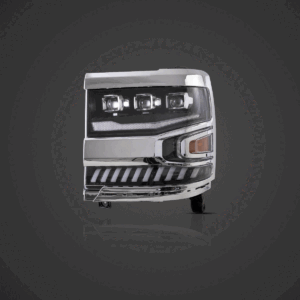 16-18 Chevrolet Silverado 1500 4th Gen Facelift Vland LED Dual Beam Projector Headlights Black - Image 3