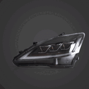 06-12 Lexus IS250/IS250C/IS350/IS220d & 08-14 ISF(XE20) Vland Matrix Projector Headlights Black - Image 4