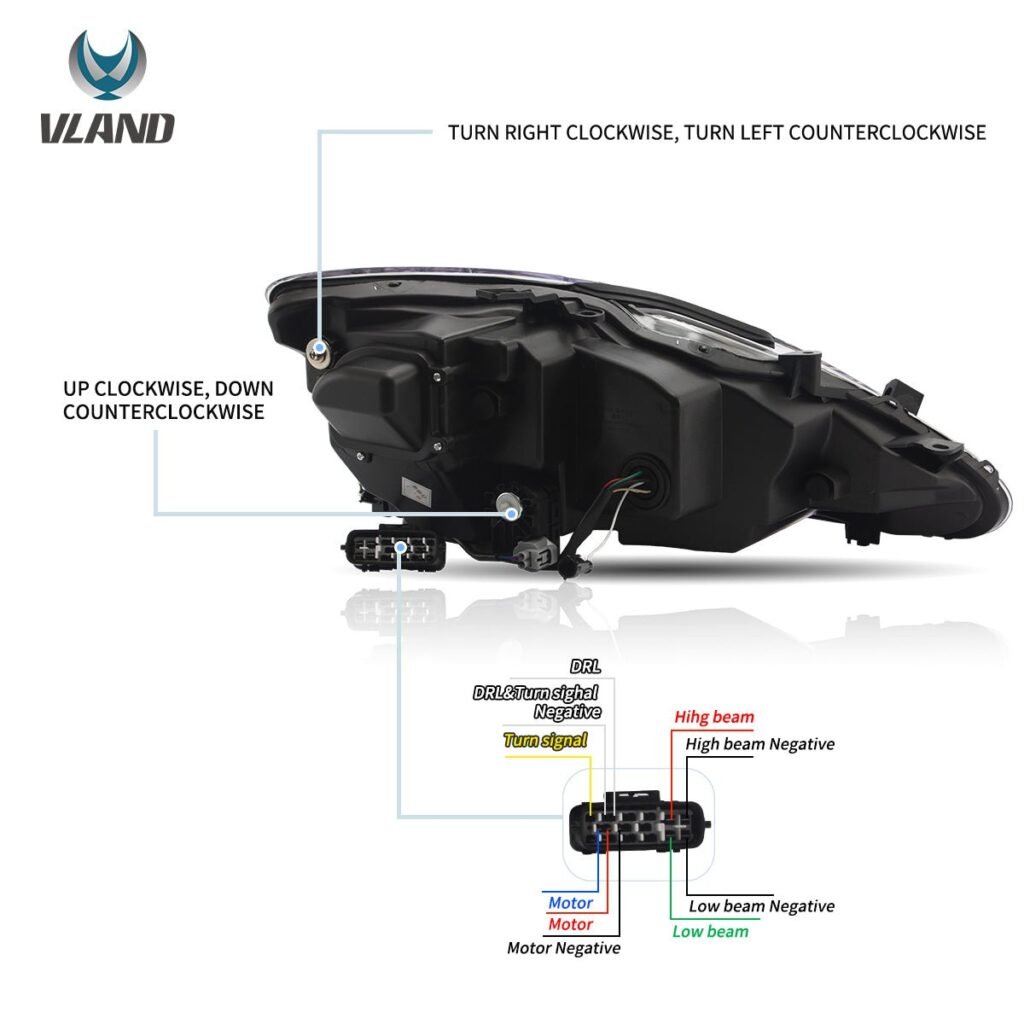 06-12 Lexus IS250/IS250C/IS350/IS220d & 08-14 ISF(XE20) Vland Matrix Projector Headlights Black