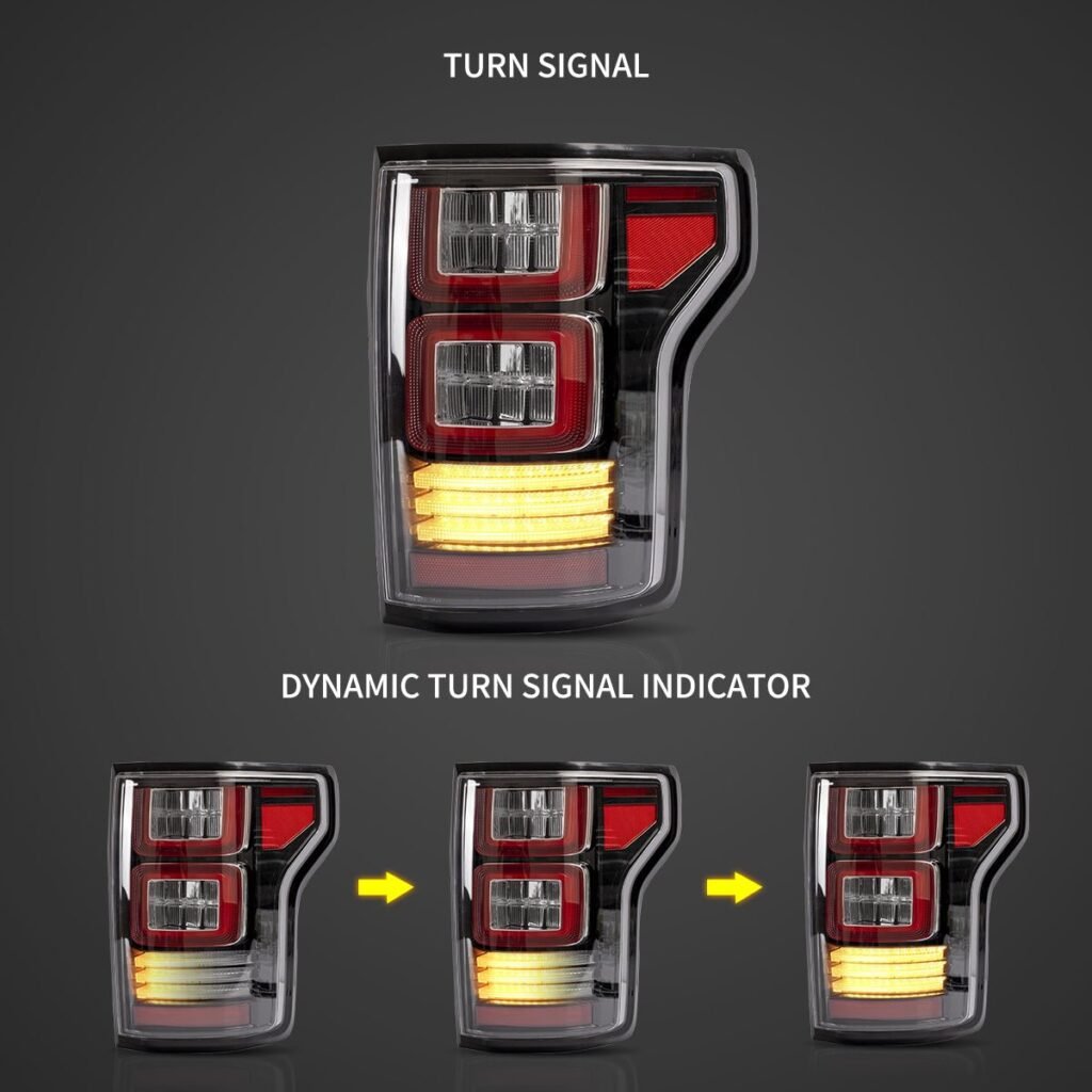 15-20 Ford F150 13th Gen (P552) Vland LED Tail Lights With Sequential Turn Signal