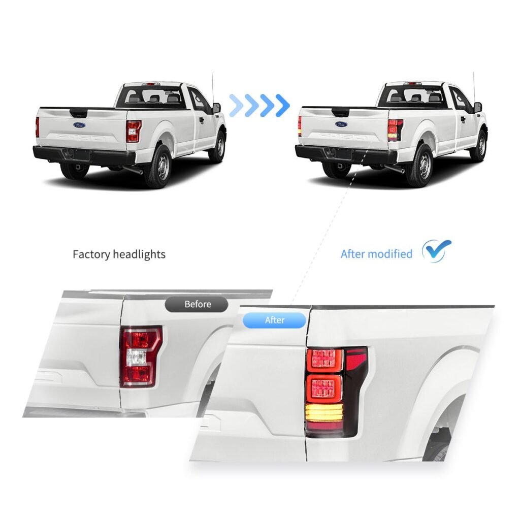 15-20 Ford F150 13th Gen (P552) Vland LED Tail Lights With Sequential Turn Signal