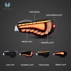 12-20 Toyota 86 GT86 FT86 13-20 Subaru BRZ 13-20 Scion FR-S Vland LED Tail Lights Sequential Turn Signal With Dynamic Welcome Lighting [Dragon Style] - Image 12