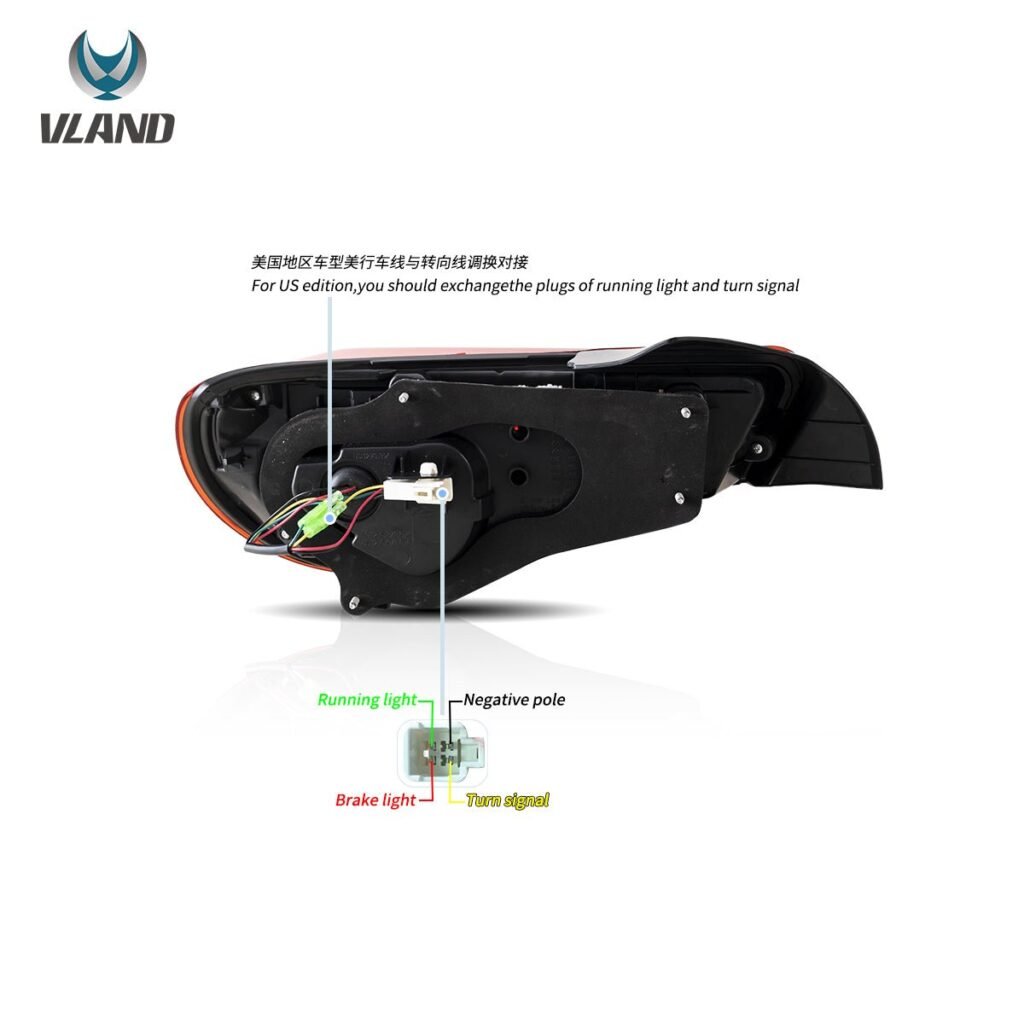 12-20 Toyota 86 GT86 FT86 13-20 Subaru BRZ 13-20 Scion FR-S Vland LED Tail Lights Sequential Turn Signal With Dynamic Welcome Lighting [Dragon Style]