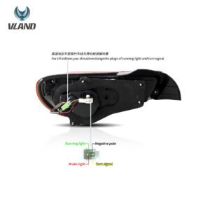 12-20 Toyota 86 GT86 FT86 13-20 Subaru BRZ 13-20 Scion FR-S Vland LED Tail Lights Sequential Turn Signal With Dynamic Welcome Lighting [Dragon Style] - Image 8