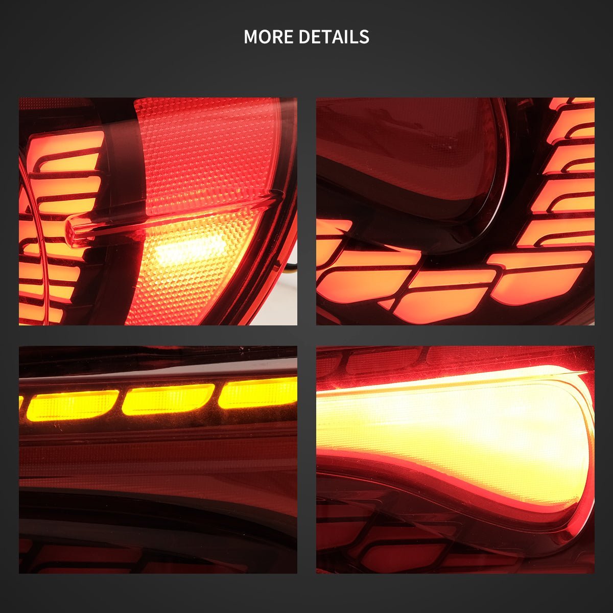 12-20 Toyota 86 GT86 FT86 13-20 Subaru BRZ 13-20 Scion FR-S Vland LED Tail Lights Sequential Turn Signal With Dynamic Welcome Lighting [Dragon Style] - Image 6
