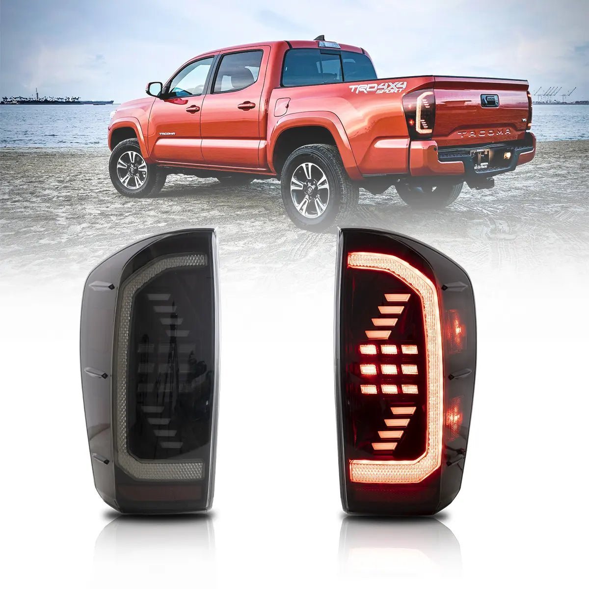 16-22 Toyota Tacoma 3th Gen (N300) LED Vland Tail Lights With Dynamic Welcome Lighting - Image 1