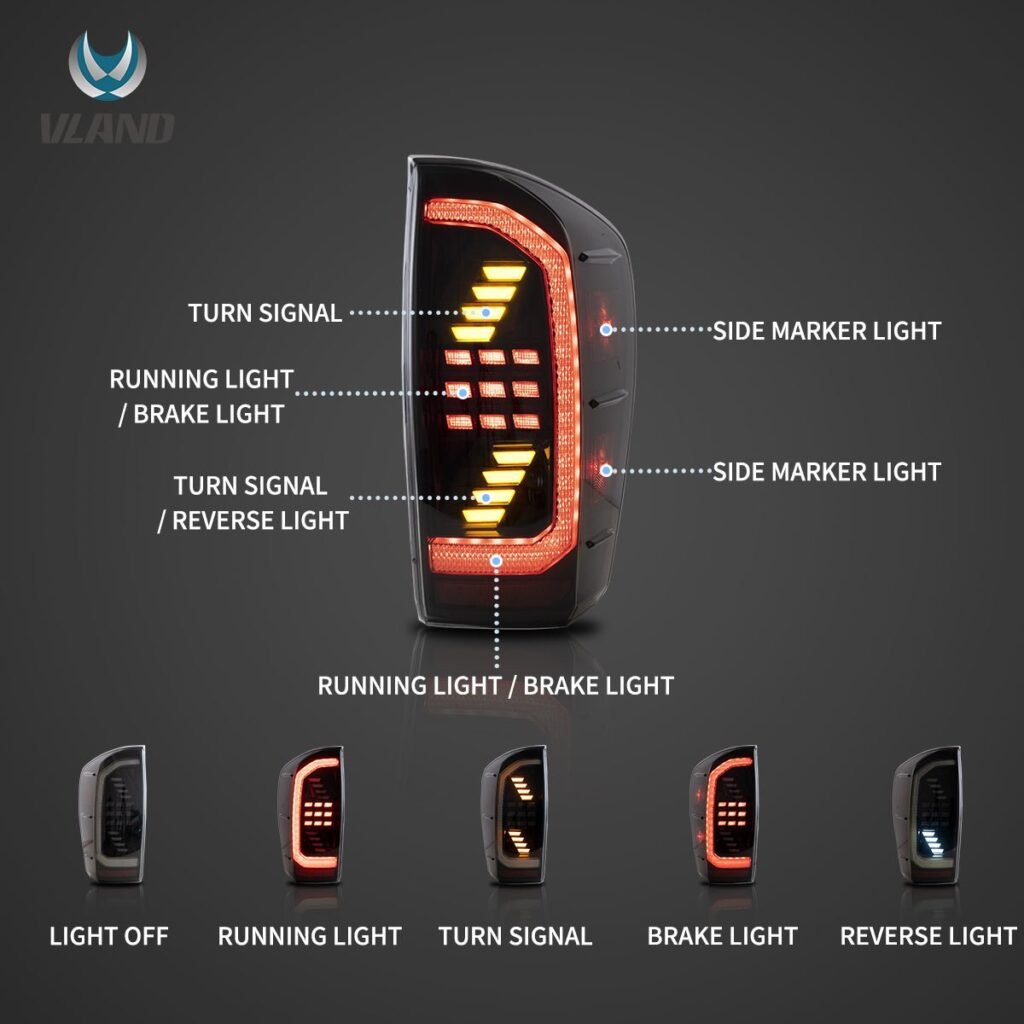 16-22 Toyota Tacoma 3th Gen (N300) LED Vland Tail Lights With Dynamic Welcome Lighting