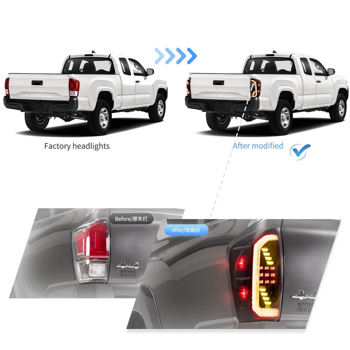 16-22 Toyota Tacoma 3th Gen (N300) LED Vland Tail Lights With Dynamic Welcome Lighting - Image 12