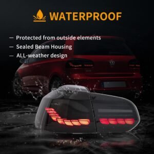 08-14 Volkswagen Golf 6th Gen Mk6 (5K) Hatchback Vland II OLED Tail Lights With Dynamic Welcome Lighting (GTS Style) - Image 14