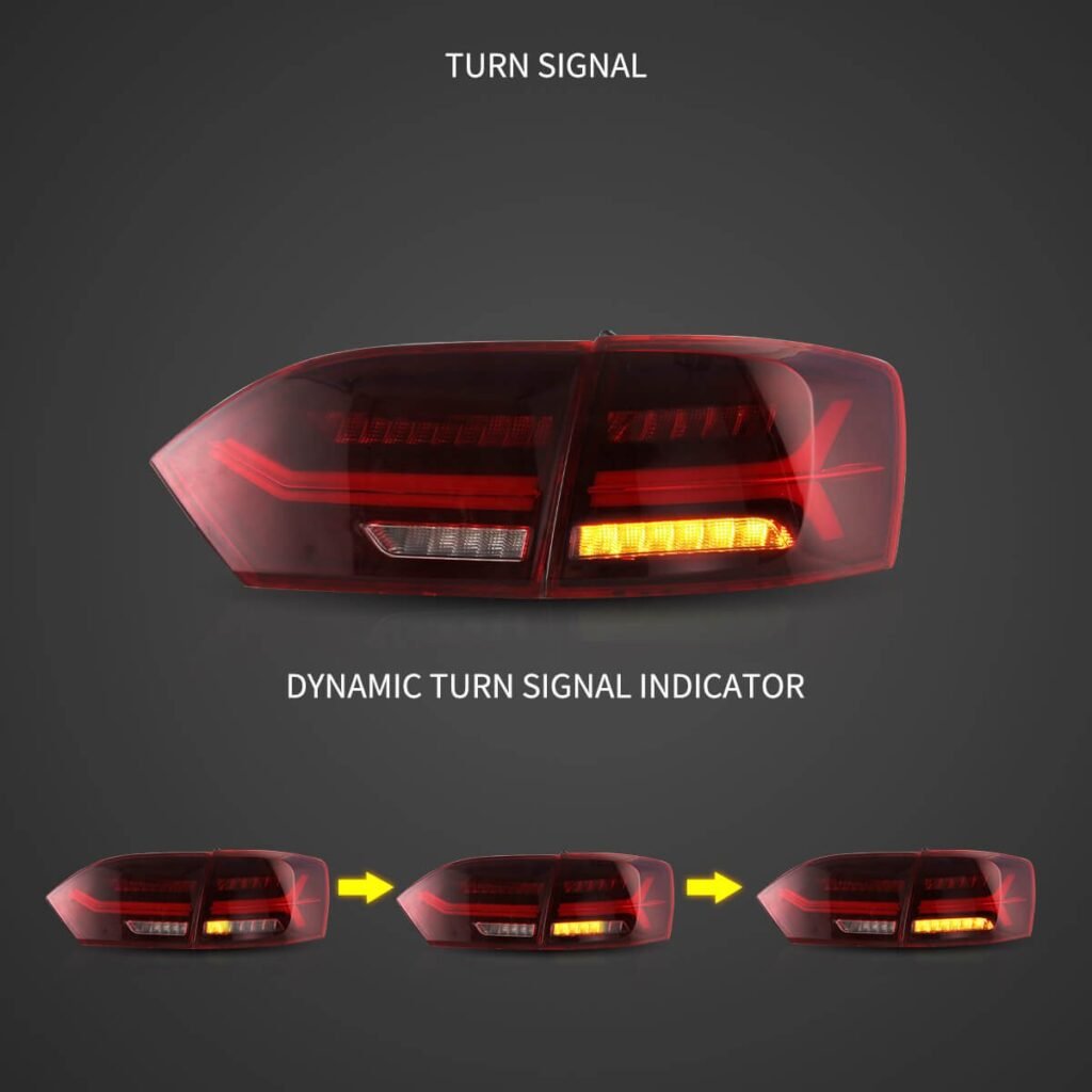 Vland Full LED 11-14 Volkswagen Jetta/Sagitar 6th Gen (A6) Tail Lights With Sequential Turn Signal