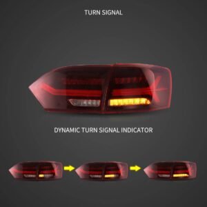 Vland Full LED 11-14 Volkswagen Jetta/Sagitar 6th Gen (A6) Tail Lights With Sequential Turn Signal - Image 7