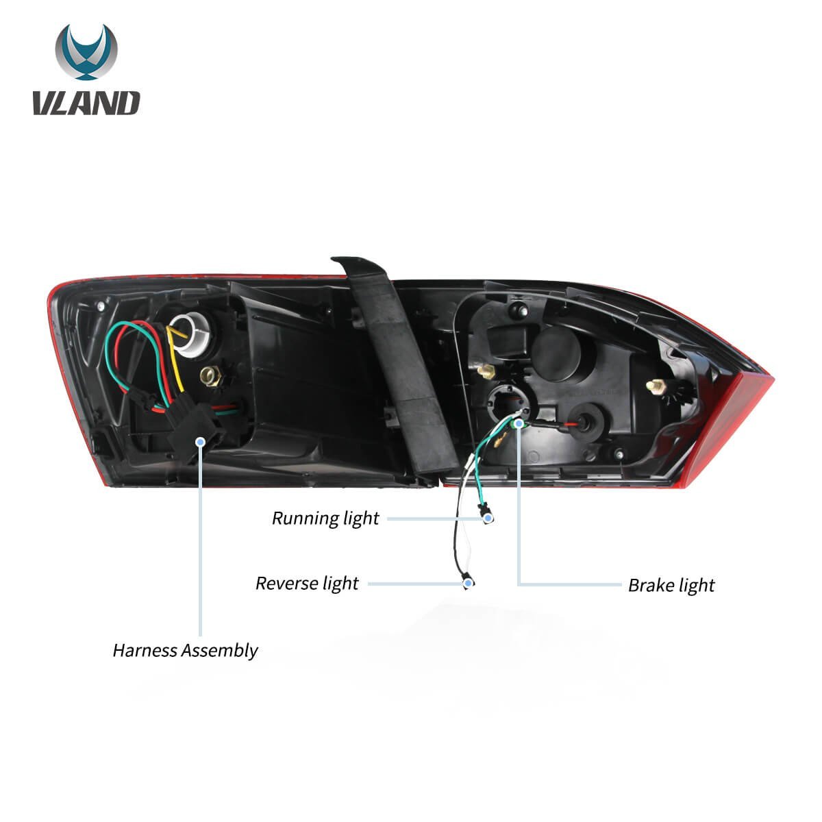 Vland Full LED 11-14 Volkswagen Jetta/Sagitar 6th Gen (A6) Tail Lights With Sequential Turn Signal - Image 11