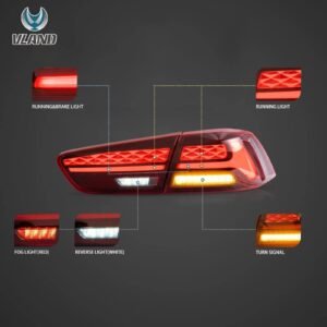 08-17 Mitsubishi Lancer & EVO X Vland IV LED Tail Lights With Dynamic Welcome Lighting - Image 5