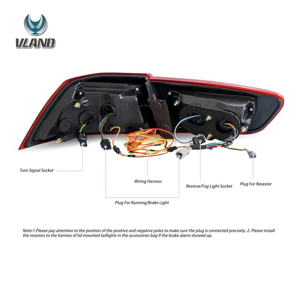 08-17 Mitsubishi Lancer & EVO X Vland IV LED Tail Lights With Dynamic Welcome Lighting