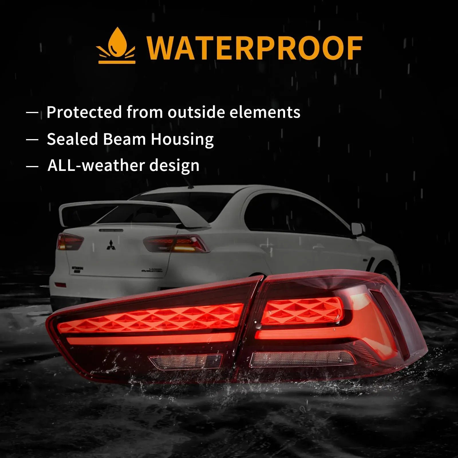 08-17 Mitsubishi Lancer & EVO X Vland IV LED Tail Lights With Dynamic Welcome Lighting - Image 9