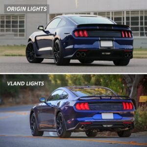 15-22 Ford Mustang 6th Gen (S550) Vland LED Tail Lights with 5 modes Sequential Turn Signal - Image 10