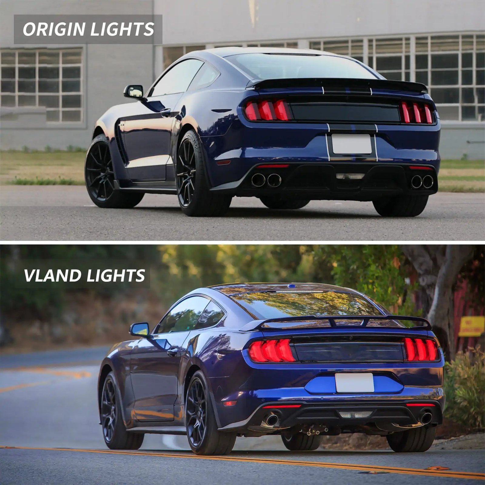 15-22 Ford Mustang 6th Gen (S550) Vland LED Tail Lights with 5 modes Sequential Turn Signal - Image 10