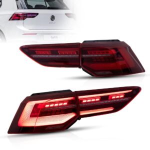20-23 Volkswagen Golf MK8 Hatchback Vland LED Tail Lights With Sequential Amber Turn Signal (IQ Styles) - Image 1